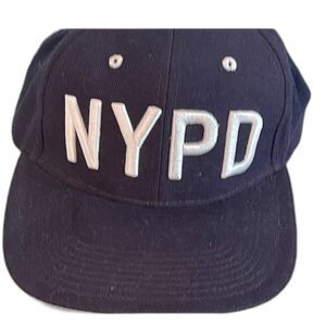 Vintage New York Police Department NYPD Baseball Hat Black Snapback Cap USA